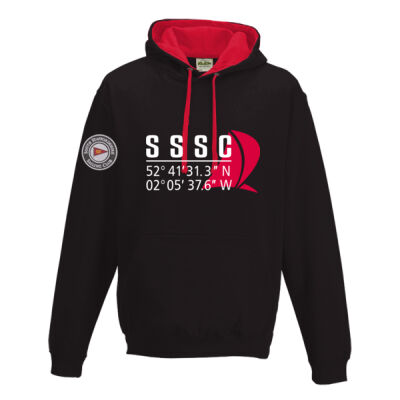  SSSC Adult Contrast Hoodie Red Design Thumbnail